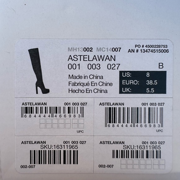 Black suede size 8 knee high boots - Picture 4 of 5